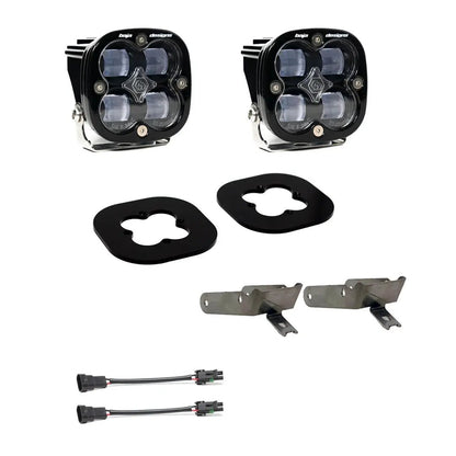 Baja Designs Squadron SAE Fog Pocket Kit - '11-16 F-250/350 Super Duty (SAE Fog; Clear) by Baja Designs