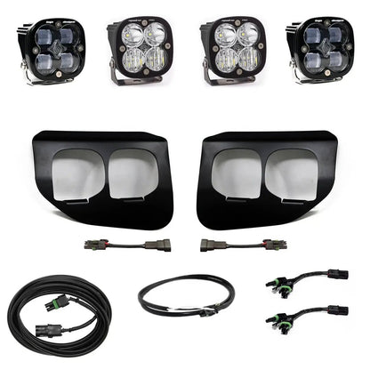 Baja Designs Squadron SAE/Pro Fog Pocket Kit - '20-22 F-250/350 Super Duty (SAE Fog; Clear; Upfitter Wiring) by Baja Designs