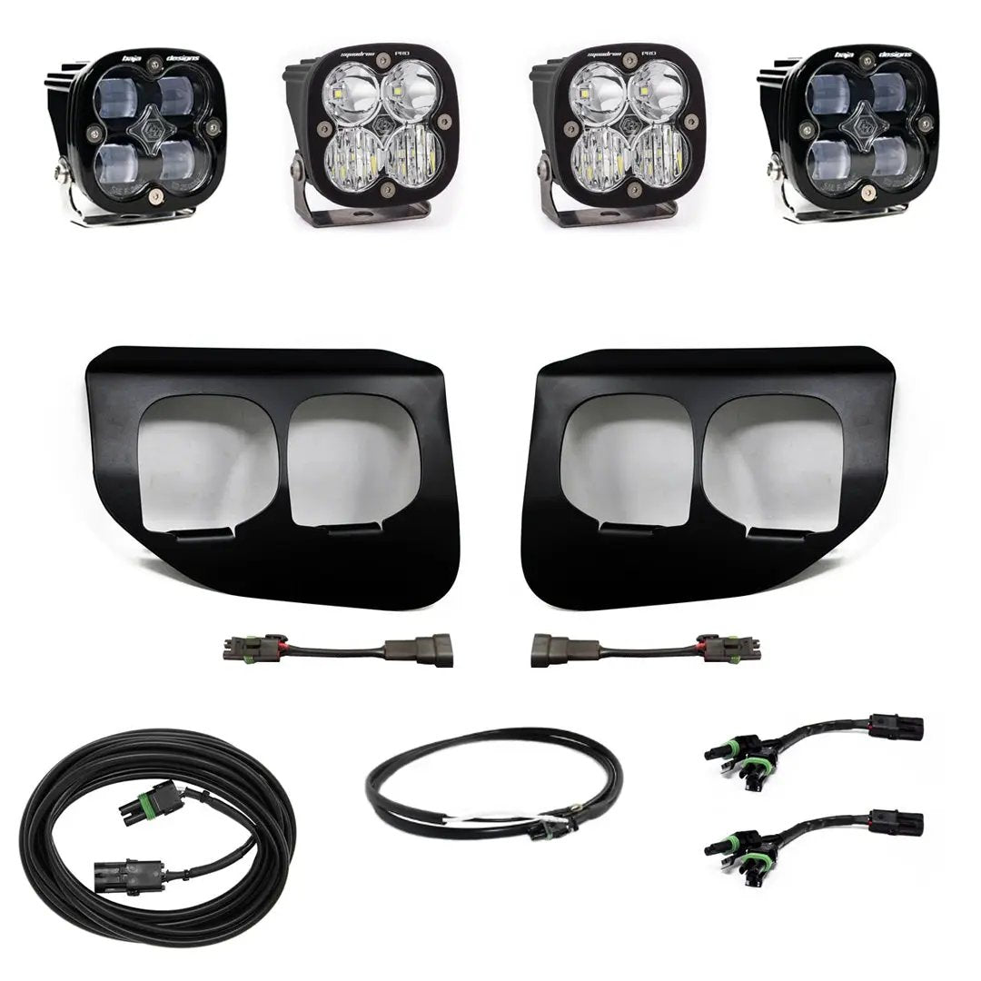 Baja Designs Squadron SAE/Pro Fog Pocket Kit - '20-22 F-250/350 Super Duty (SAE Fog; Clear; Upfitter Wiring) by Baja Designs