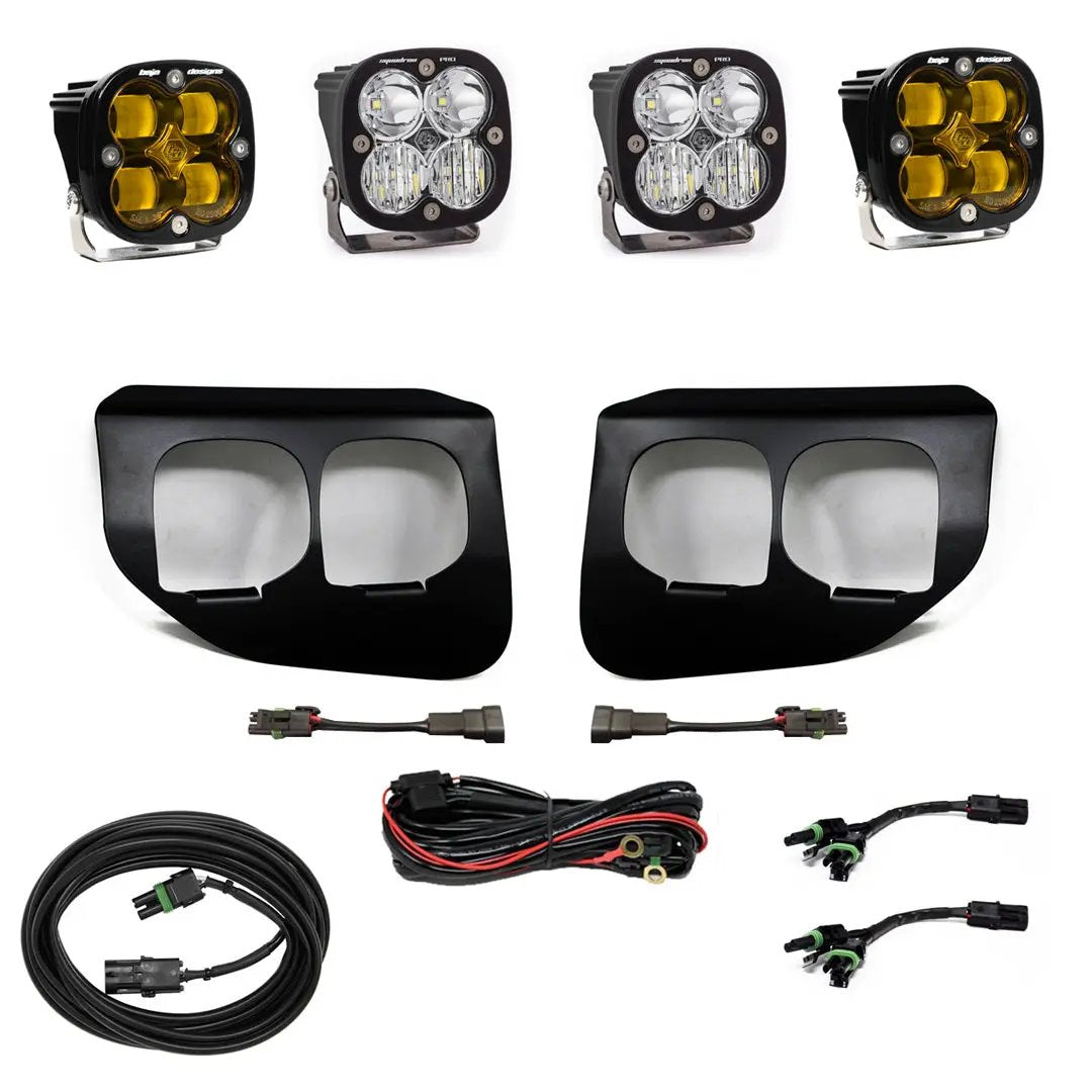 Baja Designs Squadron SAE/Pro Fog Pocket Kit - '20-22 F-250/350 Super Duty (SAE Fog; Baja Amber; Toggle Wiring) by Baja Designs