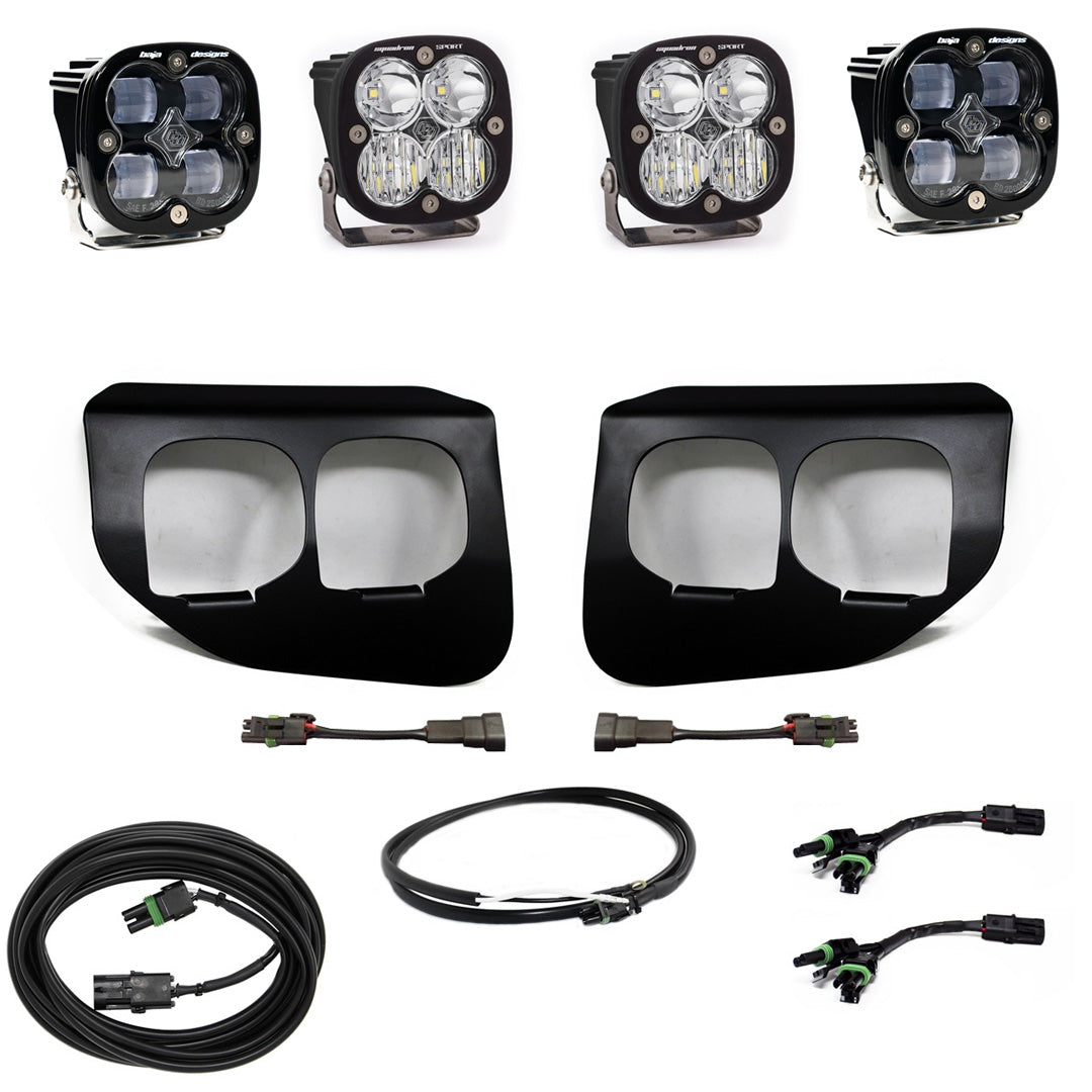 Baja Designs Squadron SAE/Sport Fog Pocket Kit - '20-22 F-250/350 Super Duty (SAE Fog; Clear; Upfitter Switch) by Baja Designs