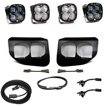 Baja Designs Squadron SAE/Sport Fog Pocket Kit - '20-22 F-250/350 Super Duty (SAE Fog; Clear; Upfitter Switch) by Baja Designs