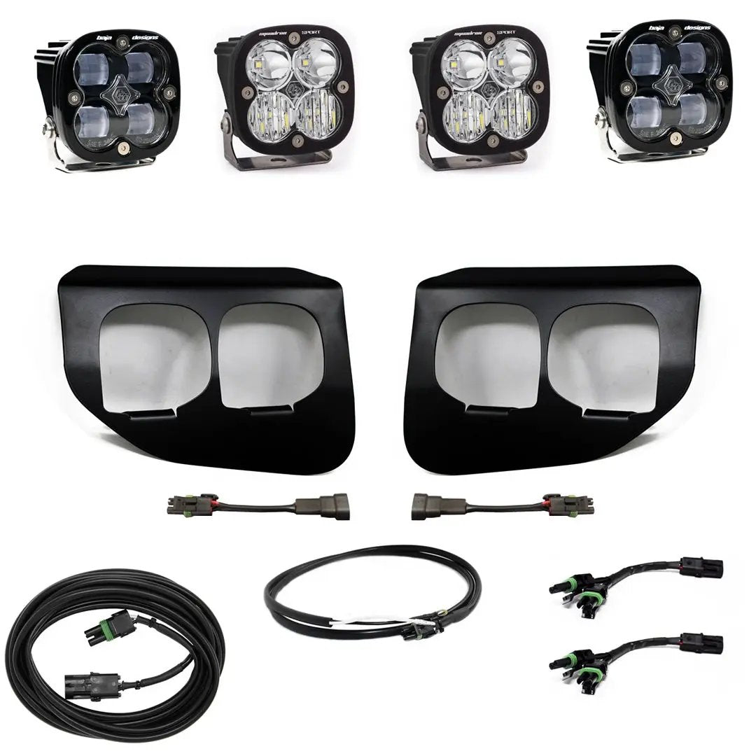Baja Designs Squadron SAE/Sport Fog Pocket Kit - '20-22 F-250/350 Super Duty (SAE Fog; Clear; Upfitter Switch) by Baja Designs