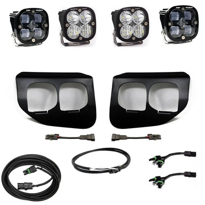 Baja Designs Squadron SAE/Sport Fog Pocket Kit - '20-22 F-250/350 Super Duty (SAE Fog; Clear; Upfitter Switch) by Baja Designs