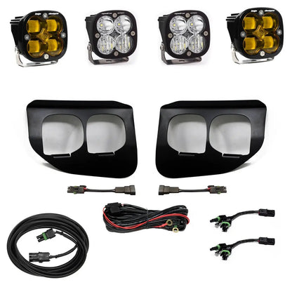 Baja Designs Squadron SAE/Sport Fog Pocket Kit - '20-22 F-250/350 Super Duty (SAE Fog; Baja Amber; Toggle Wiring) by Baja Designs