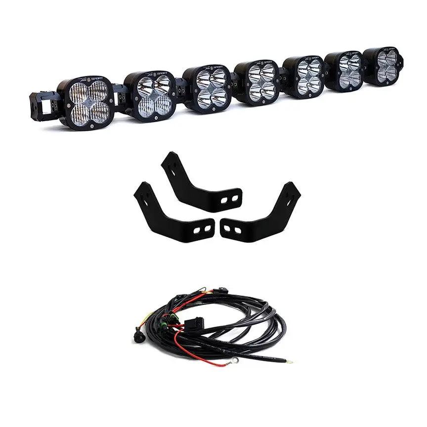 Baja Designs Toyota 7XL Sport Linkable Roof Light Bar Kit For Prinsu Rack - '10-24 4Runner; '07-14 FJ Cruiser; '05-23 Tacoma; '07-21 Tundra (Multi-Pattern; Clear) by Baja Designs