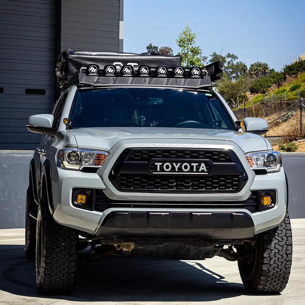 Baja Designs Toyota 7XL Sport Linkable Roof Light Bar Kit For Prinsu Rack - '10-24 4Runner; '07-14 FJ Cruiser; '05-23 Tacoma; '07-21 Tundra (Multi-Pattern; Clear) by Baja Designs