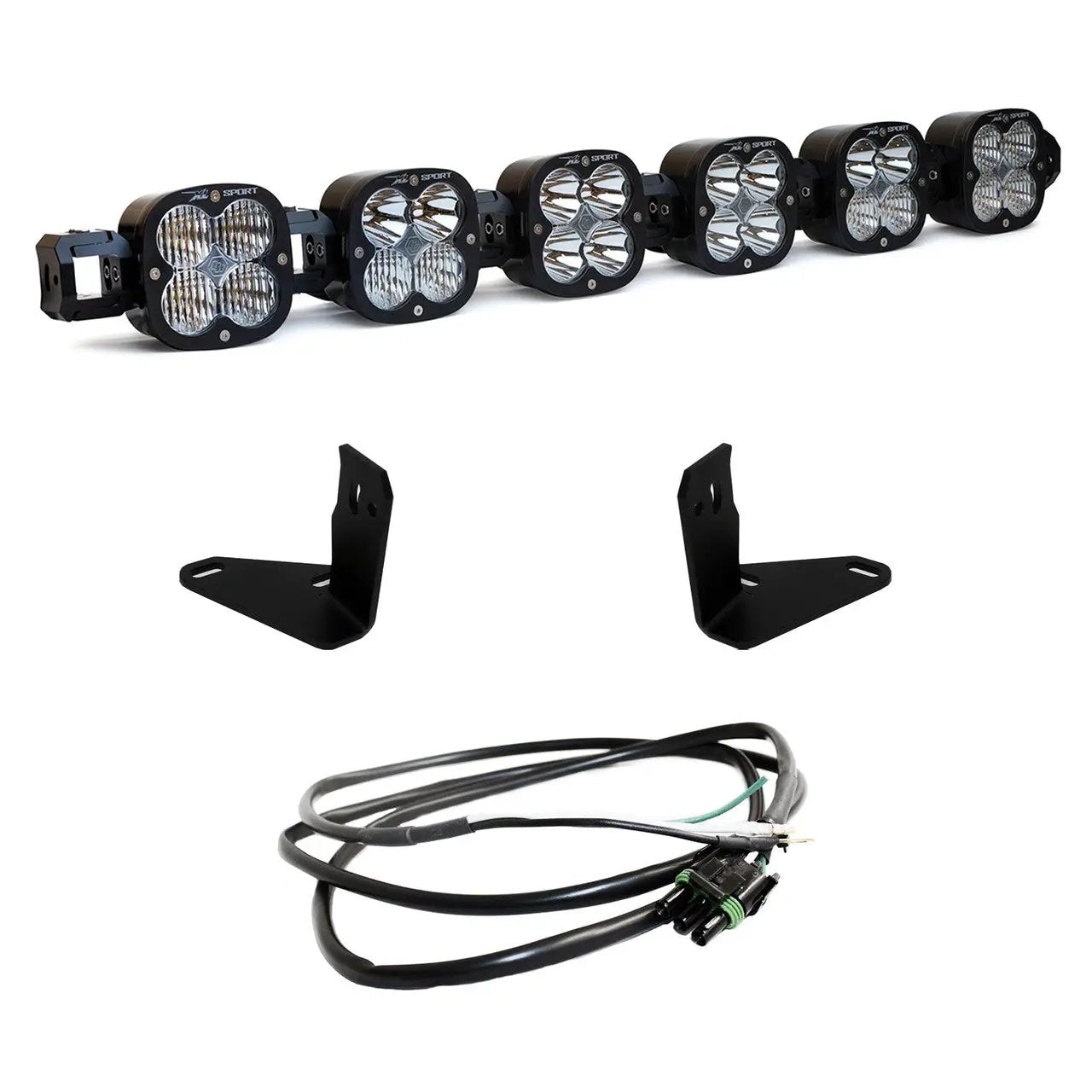 Baja Designs XL Sport Linkable Sport Bumper Light Kit - '21-26 Bronco; '22-26 Bronco Raptor; w/ OE Steel Bumper (Multi-Pattern; Clear; Upfitter Wiring) by Baja Designs