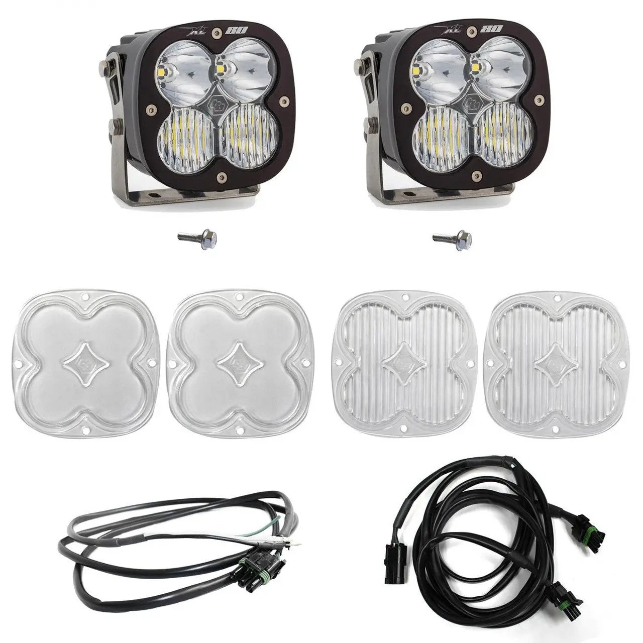 Baja Designs XL80 A-Pillar Kit - '21-26 Bronco; '22-26 Bronco Raptor (Driving/Combo; Clear; Upfitter Wiring) by Baja Designs