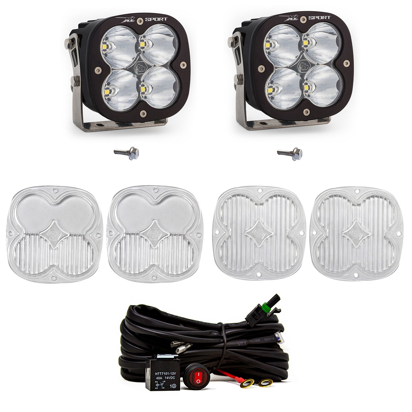 Baja Designs XL Sport A-Pillar Kit - '21-26 Bronco; '22-26 Bronco Raptor (Spot; Clear; Toggle Wiring) by Baja Designs