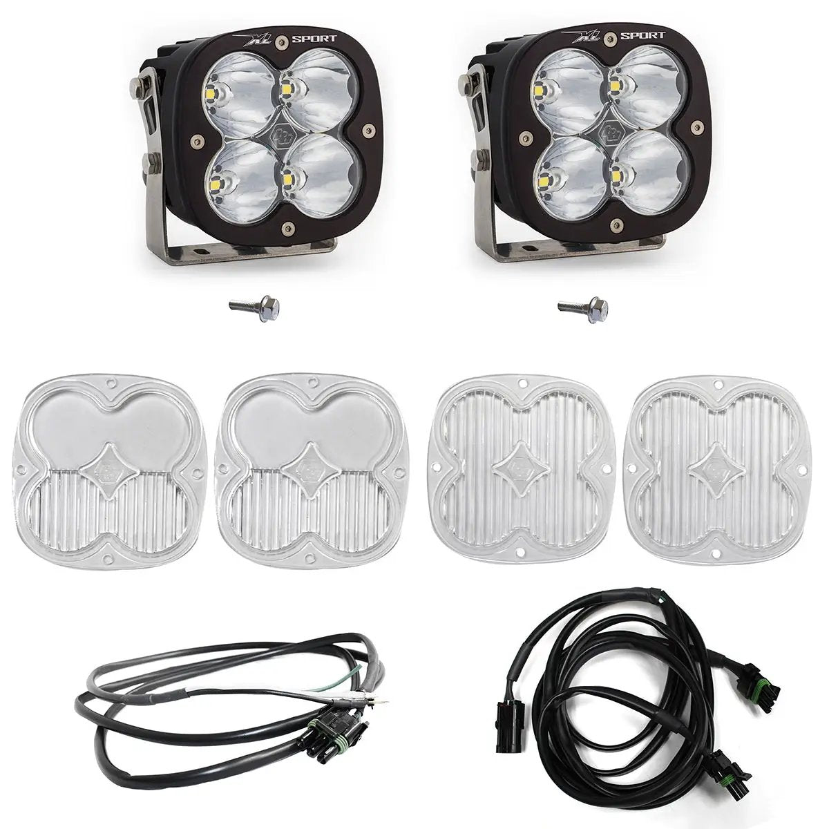 Baja Designs XL Sport A-Pillar Kit - '21-26 Bronco; '22-26 Bronco Raptor (Spot; Clear; Upfitter Wiring) by Baja Designs