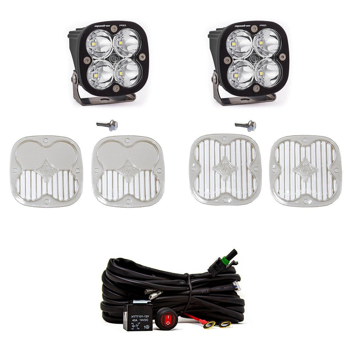 Baja Designs Squadron Pro A-Pillar Kit - '21-26 Bronco; '22-26 Bronco Raptor (Spot; Clear; Toggle Wiring) by Baja Designs