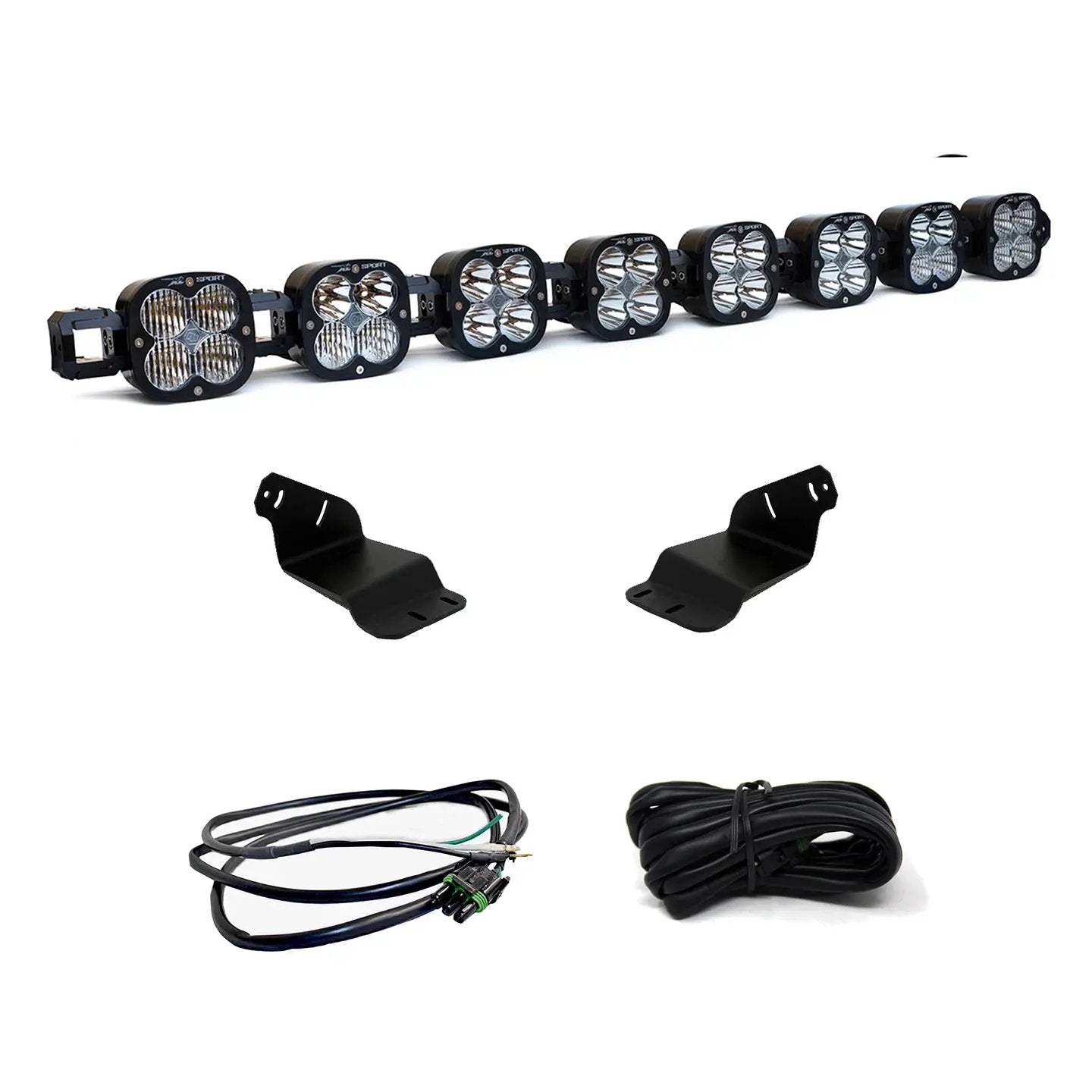 Baja Designs XL Sport Linkable Sport Roof Mount Kit - '21-26 Bronco; '22-26 Bronco Raptor (Multi-Pattern; Clear; Upfitter Wiring) by Baja Designs