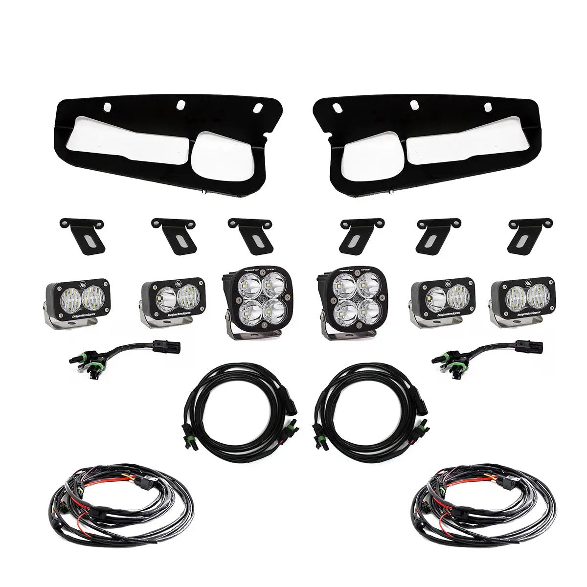 Baja Designs Squadron Sport/S2 Sport Fog Pocket Kit - '21-26 Bronco; '22-26 Bronco Raptor (Multi-Pattern; Clear; Toggle Wiring) by Baja Designs