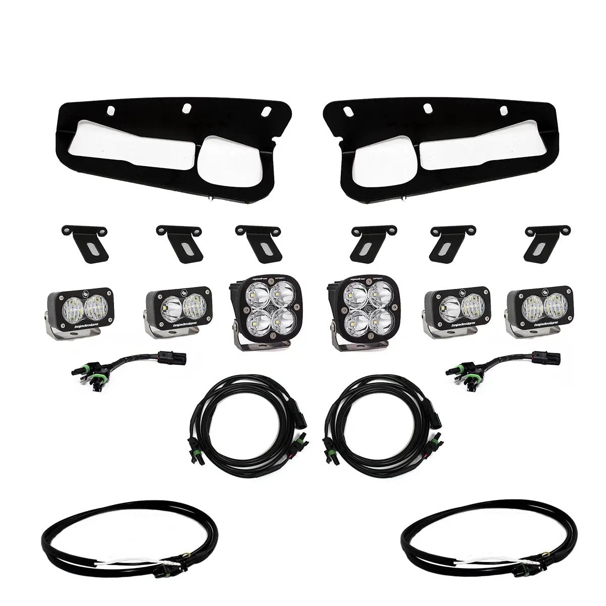 Baja Designs Squadron Sport/S2 Sport Fog Pocket Kit - '21-26 Bronco; '22-26 Bronco Raptor (Multi-Pattern; Clear; Upfitter Wiring) by Baja Designs