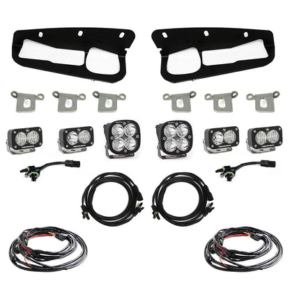 Baja Designs Squadron Pro/Dual S2 Sport Steel Bumper Fog Pocket Kit - '21-26 Bronco; '22-26 Bronco Raptor; Steel Bumper (Multi-Pattern; Clear; Toggle Wiring) by Baja Designs