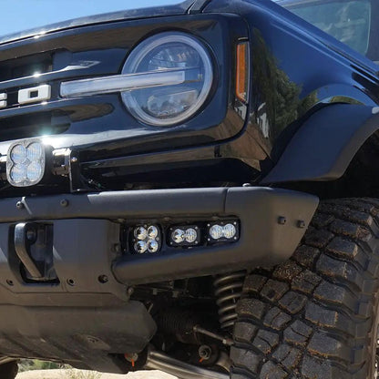 Baja Designs Squadron Pro/Dual S2 Sport Steel Bumper Fog Pocket Kit - '21-26 Bronco; '22-26 Bronco Raptor; Steel Bumper (Multi-Pattern; Clear; Toggle Wiring) by Baja Designs