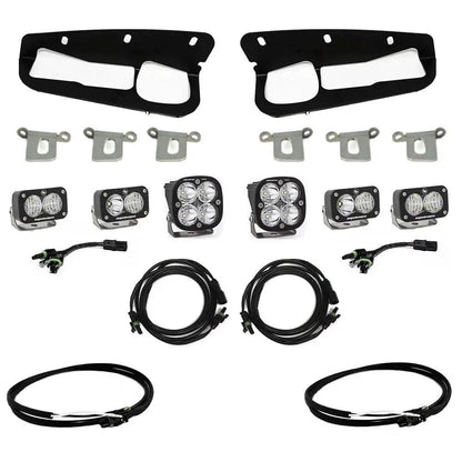 Baja Designs Squadron Pro/Dual S2 Sport Steel Bumper Fog Pocket Kit - '21-26 Bronco; '22-26 Bronco Raptor; Steel Bumper (Multi-Pattern; Clear; Upfitter Wiring) by Baja Designs