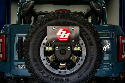 Baja Designs S2 Sport Dual Reverse Kit - '21-26 Bronco (Multi-Pattern; Clear; Toggle Wiring; License Plate Mount) by Baja Designs