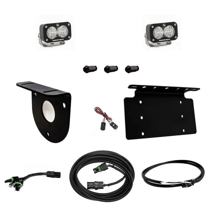 Baja Designs S2 Sport Dual Reverse Kit - '21-26 Bronco (Multi-Pattern; Clear; Upfitter Wiring; License Plate Mount) by Baja Designs