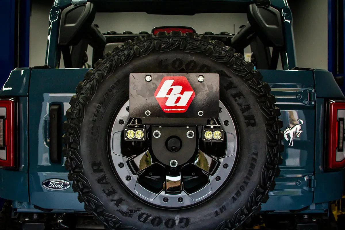Baja Designs S2 Sport Dual Reverse Kit - '21-26 Bronco (Multi-Pattern; Clear; Upfitter Wiring; License Plate Mount) by Baja Designs