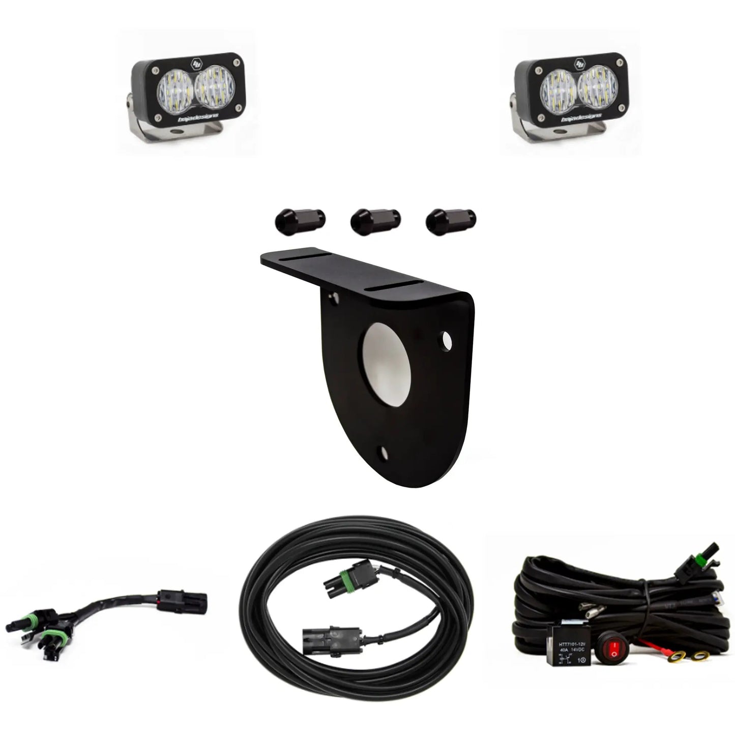 Baja Designs S2 Sport Dual Reverse Kit - '21-26 Bronco (Multi-Pattern; Clear; Toggle Wiring; No License Plate Mount) by Baja Designs