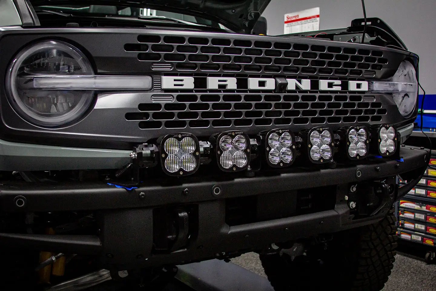 Baja Designs XL Sport Linkable Sport Bumper Light Kit - '21-26 Bronco; w/ OE Plastic Bumper (Multi-Pattern; Clear; Upfitter Wiring) by Baja Designs