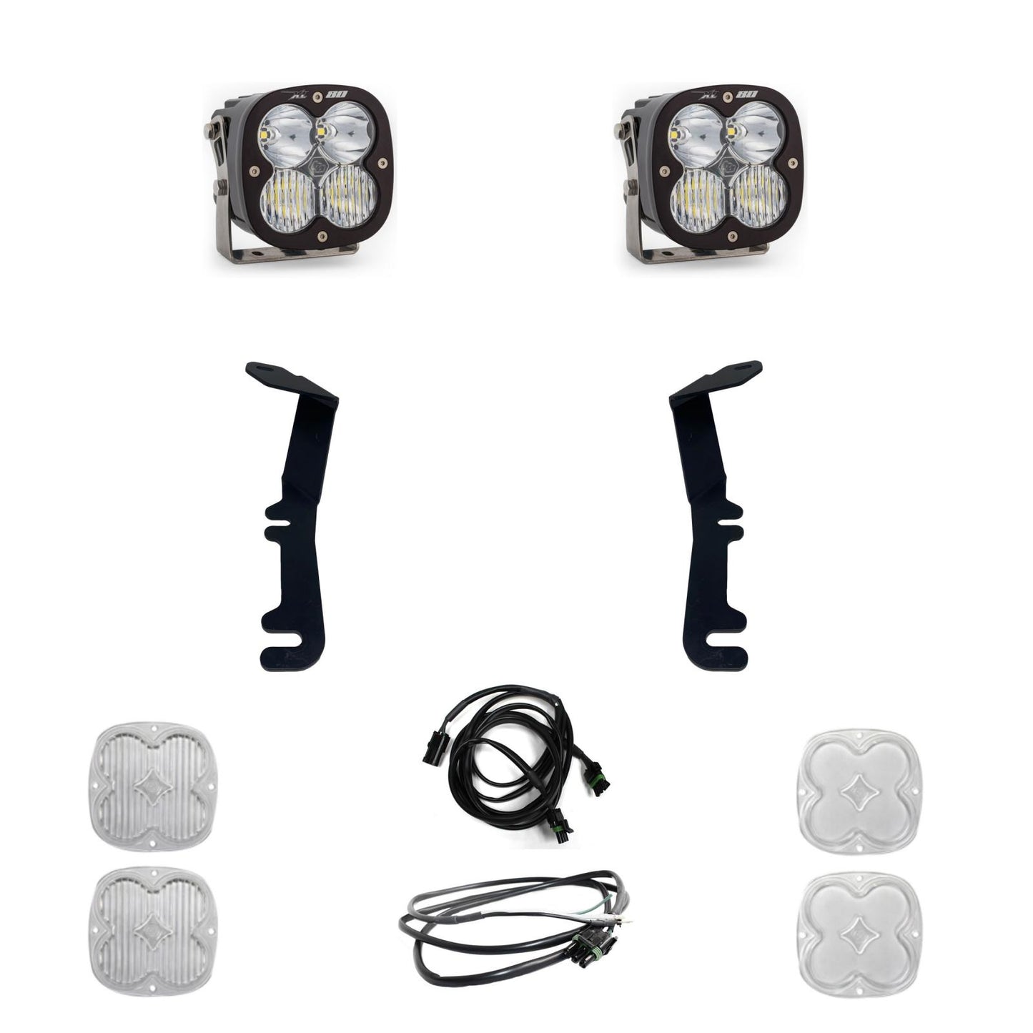 Baja Designs XL80 A-Pillar Kit - '19-24 1500 Rebel; '21-24 1500 TRX (Driving/Combo; Clear) by Baja Designs
