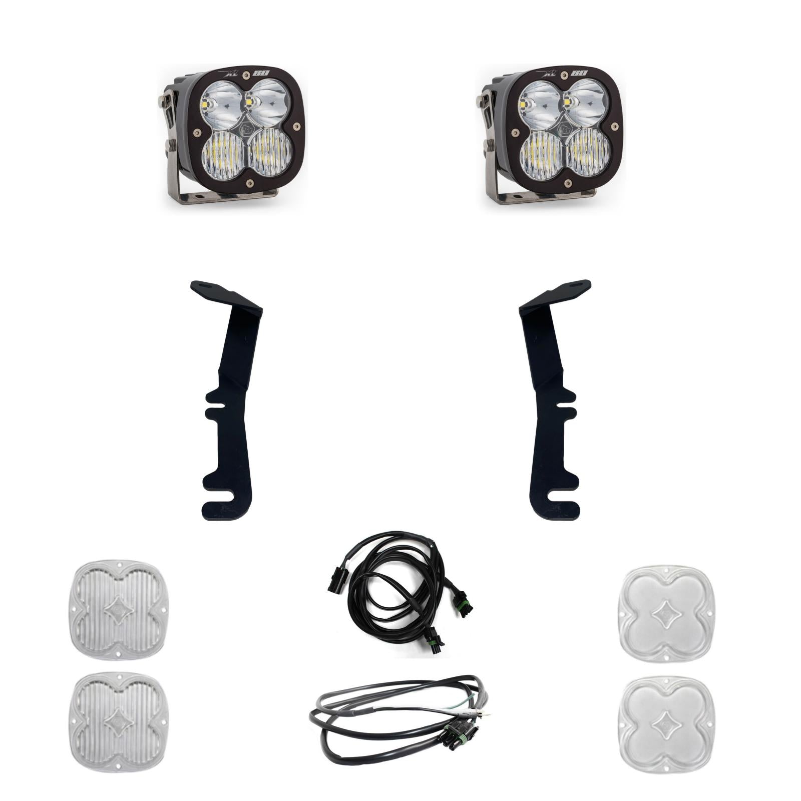 Baja Designs XL80 A-Pillar Kit - '19-24 1500 Rebel; '21-24 1500 TRX (Driving/Combo; Clear) by Baja Designs