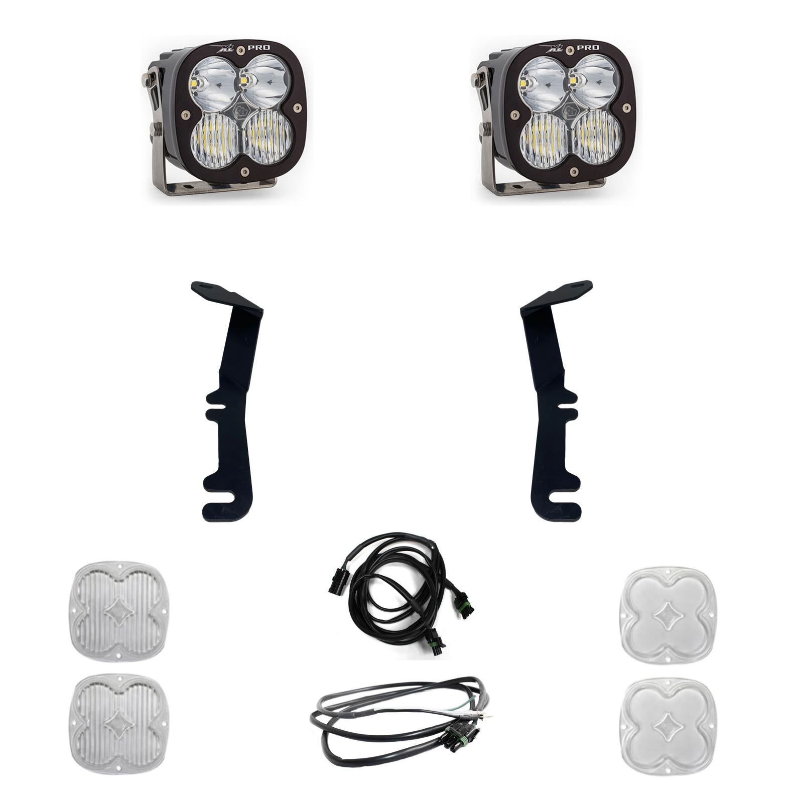Baja Designs XL Pro A-Pillar Kit - '19-24 1500 Rebel; '21-24 1500 TRX (Driving/Combo; Clear) by Baja Designs