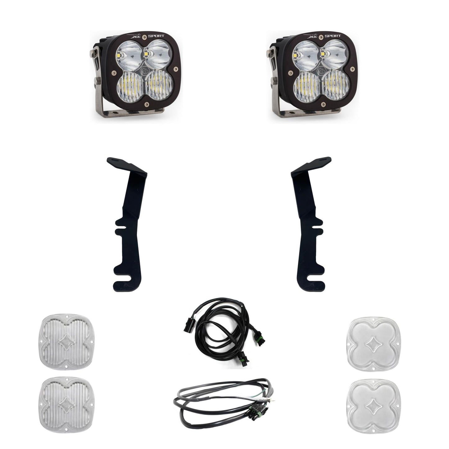 Baja Designs XL Sport A-Pillar Kit - '19-24 1500 Rebel; '21-24 1500 TRX (Driving/Combo; Clear) by Baja Designs