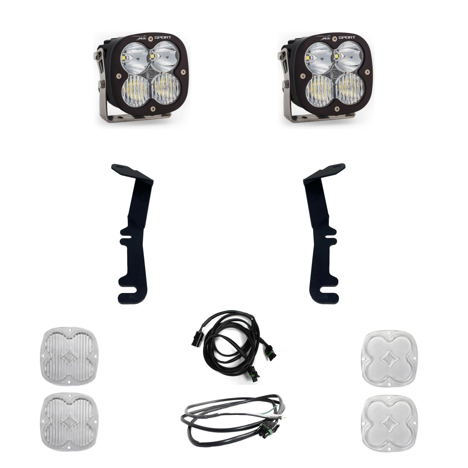 Baja Designs XL Sport A-Pillar Kit - '19-24 1500 Rebel; '21-24 1500 TRX (Driving/Combo; Clear) by Baja Designs