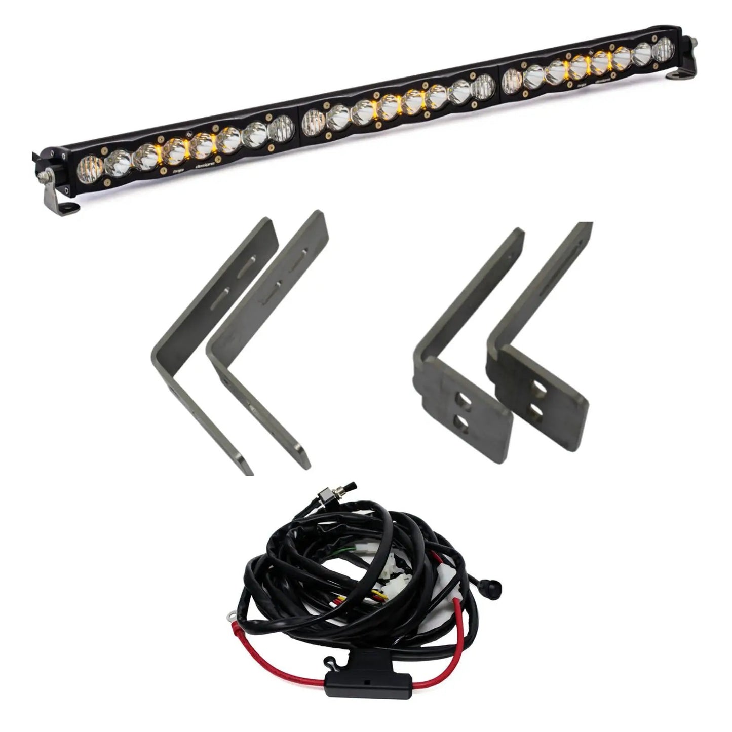 Baja Designs S8 30 Inch Grille Upper Light Kit - '11-16 F-250/350 Super Duty (Driving/Combo; Clear) by Baja Designs