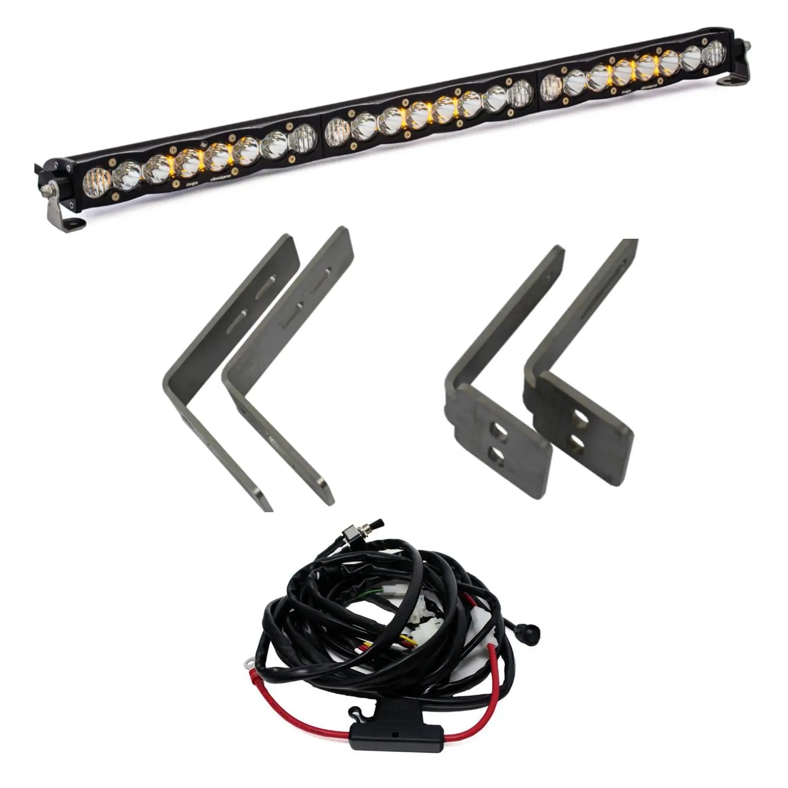 Baja Designs S8 30 Inch Grille Upper Light Kit - '11-16 F-250/350 Super Duty (Driving/Combo; Clear) by Baja Designs