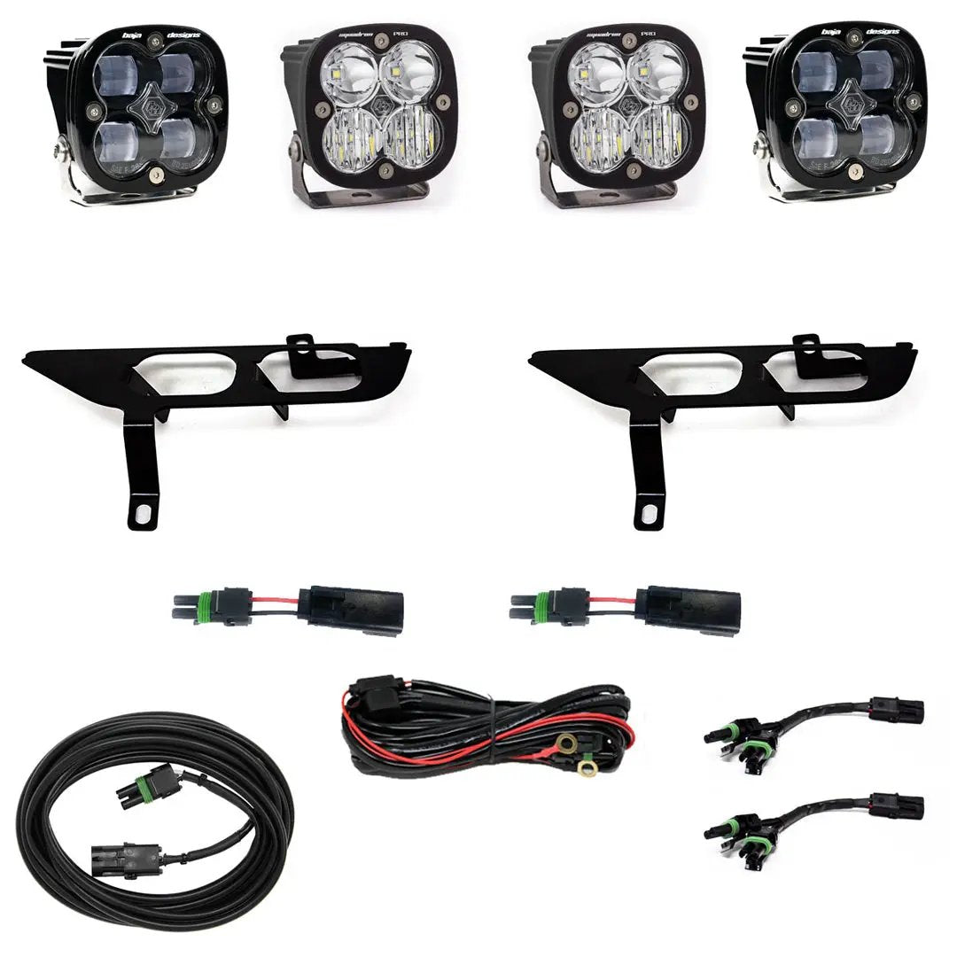 Baja Designs Squadron SAE/Pro Fog Pocket Kit - '21-23 F-150 w/ DRL (SAE Fog; Clear; Toggle Wiring) by Baja Designs