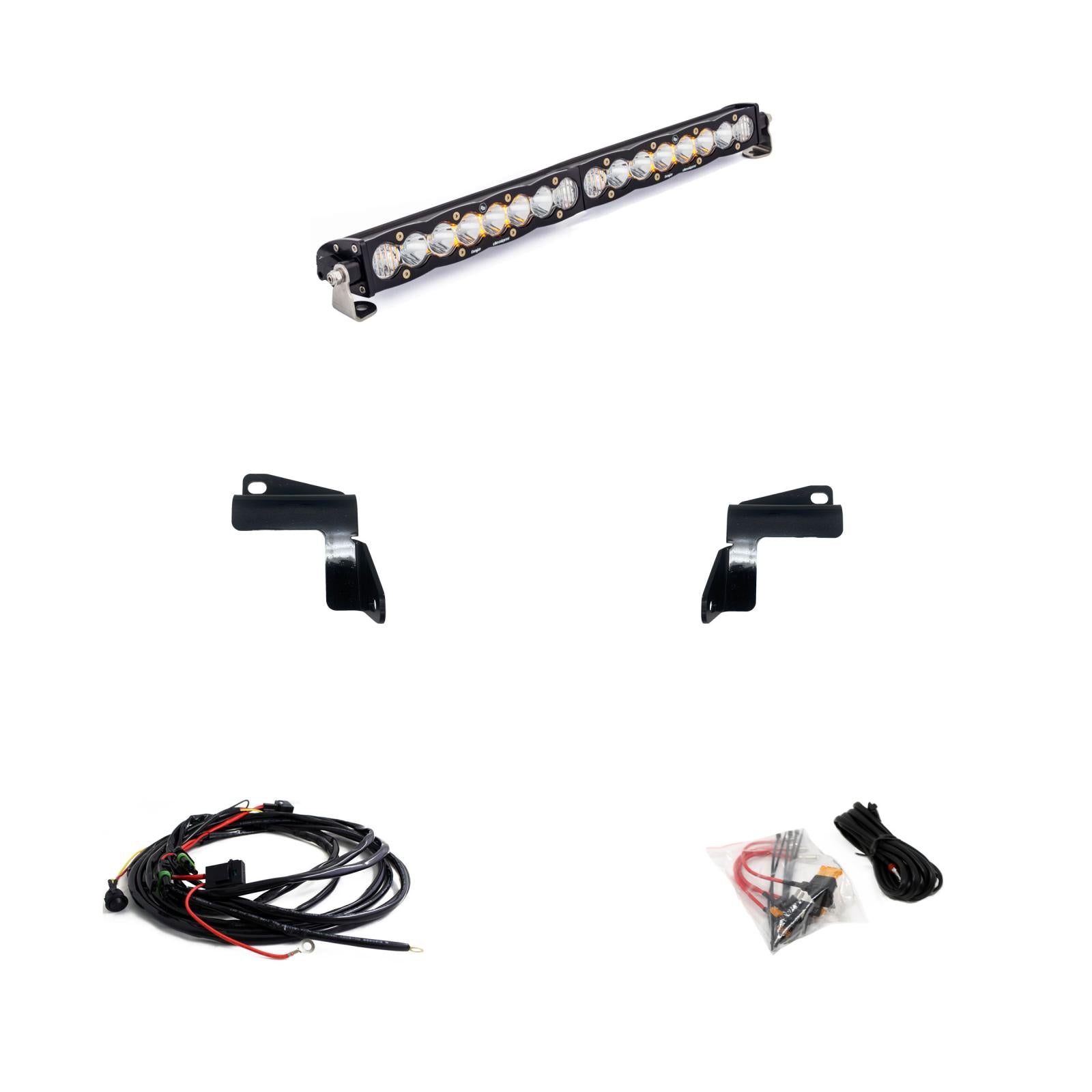Baja Designs S8 20 Inch Bumper Kit - '20-23 Sierra 2500HD/3500HD (Driving/Combo; Clear) by Baja Designs