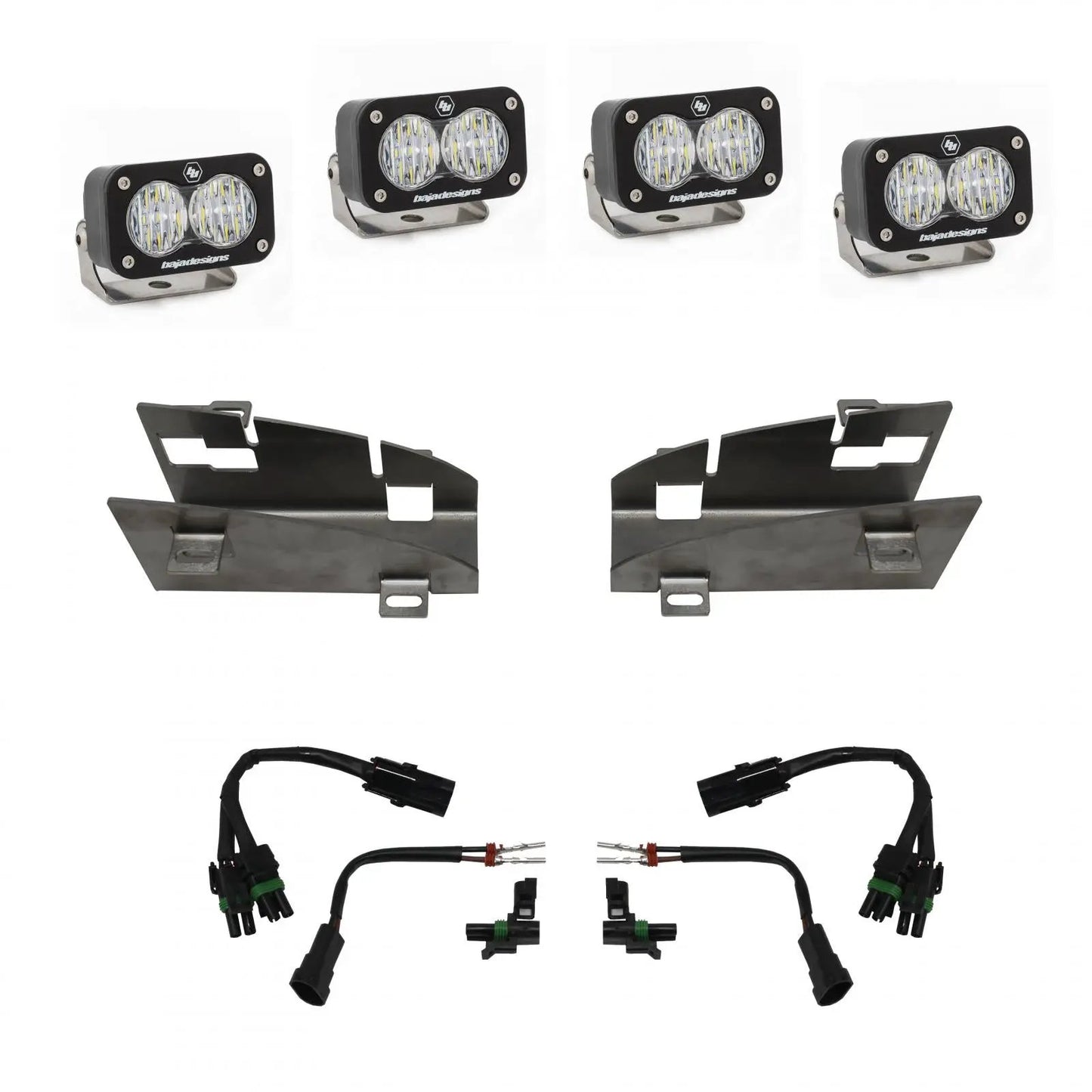 Baja Designs S2 Sport Dual Fog Pocket Kit - '19-24 1500 Rebel; '19-24 1500 Rebel; '21-24 1500 TRX (Driving/Combo; Clear) by Baja Designs
