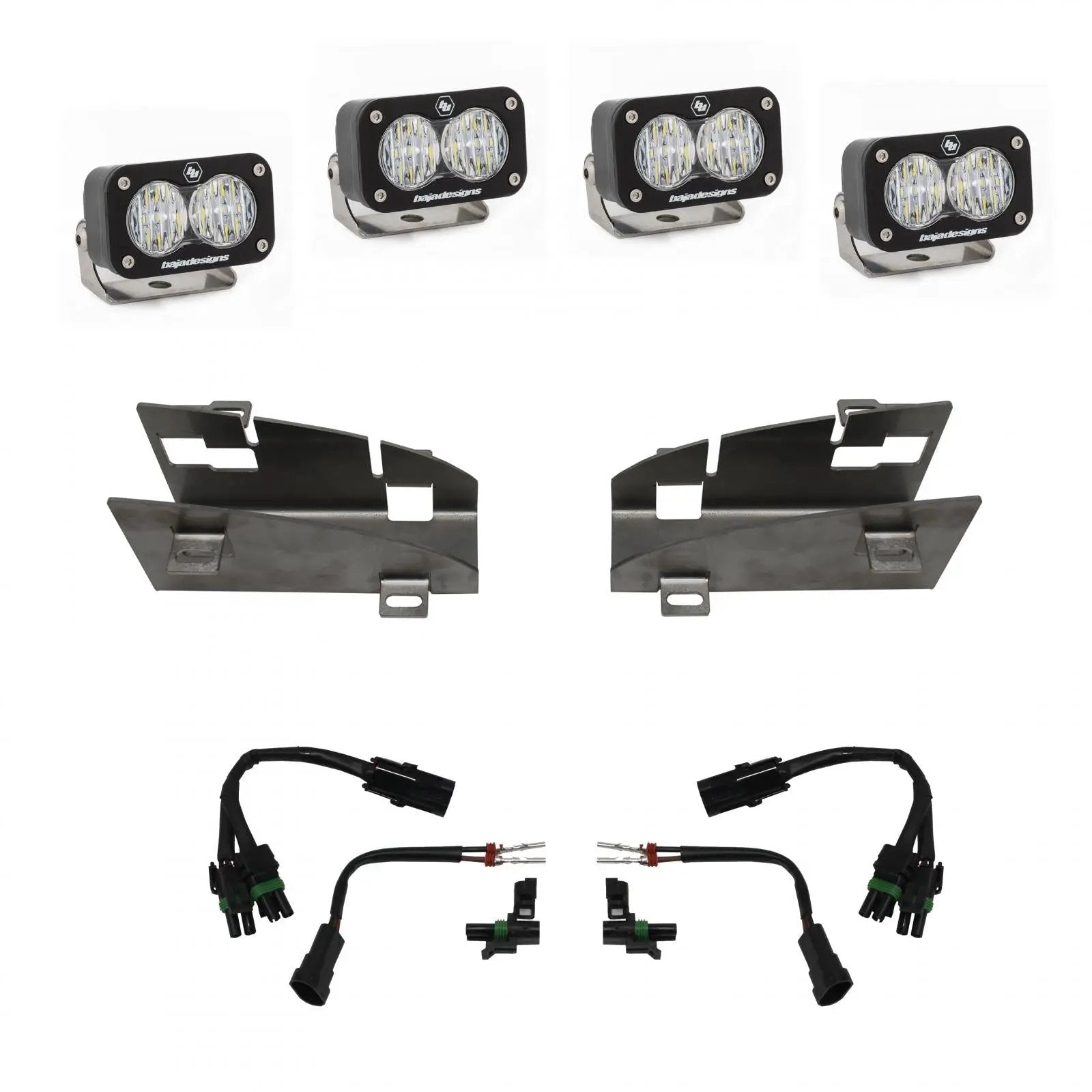 Baja Designs S2 Sport Dual Fog Pocket Kit - '19-24 1500 Rebel; '19-24 1500 Rebel; '21-24 1500 TRX (Driving/Combo; Clear) by Baja Designs