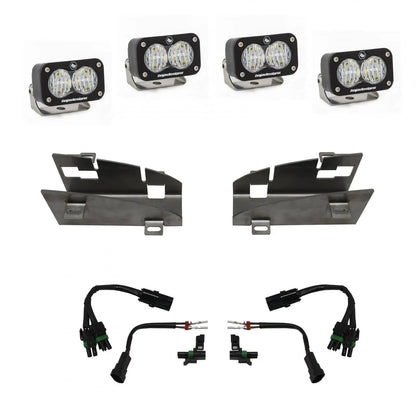 Baja Designs S2 Sport Dual Fog Pocket Kit - '19-24 1500 Rebel; '19-24 1500 Rebel; '21-24 1500 TRX (Driving/Combo; Clear) by Baja Designs