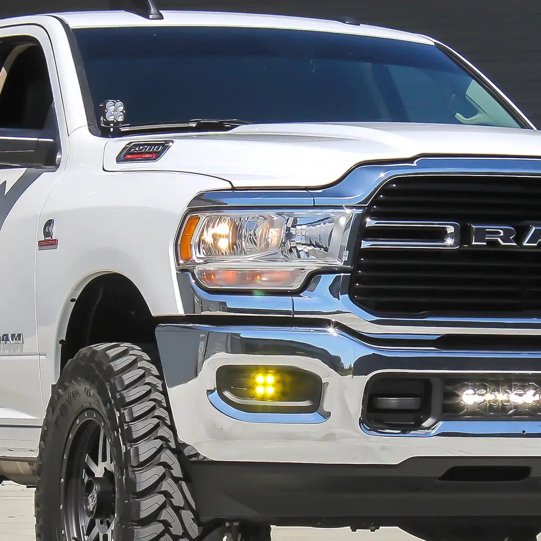 Baja Designs Squadron Sport Fog Pocket Kit - '19-26 2500/3500 Big Horn (Wide Cornering; Baja Amber) by Baja Designs