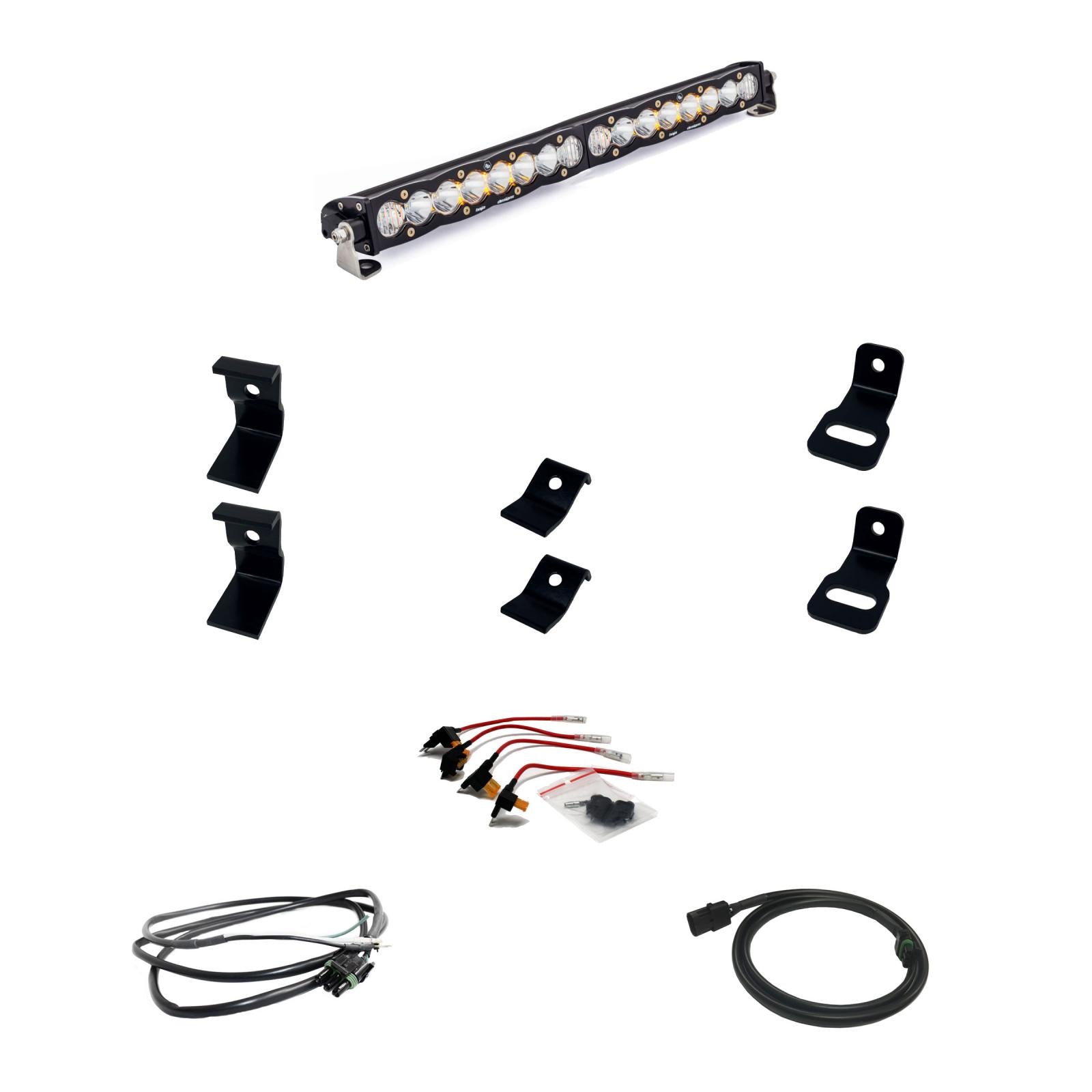 Baja Designs S8 20 Inch Grille Kit - '19-24 1500 Rebel; '21-24 1500 TRX (Driving/Combo; Clear) by Baja Designs