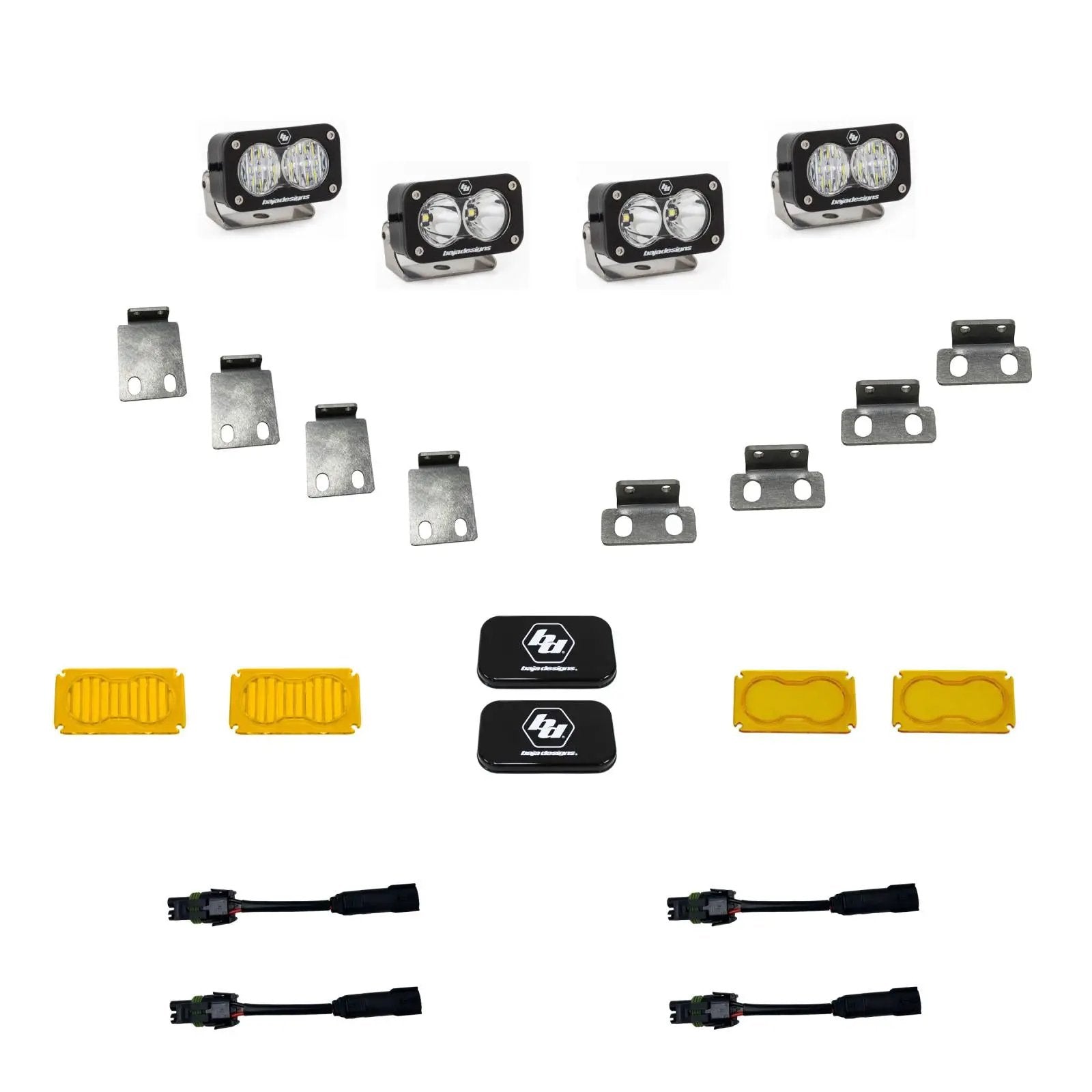 Baja Designs S2 Pro Dual Fog Pocket Kit - '21-26 F-150 Raptor, '24-26 F-150 Raptor 37/R (Multi-Pattern; Clear) by Baja Designs