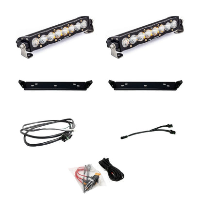Baja Designs S8 10 Inch Dual Behind Grille Kit - '21-26 F-150 Raptor, '24-26 Raptor 37/R (Driving/Combo; Clear) by Baja Designs