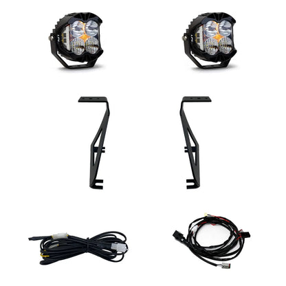 Baja Designs LP4 Pro A-Pillar Kit - '21-26 F-150 Raptor / Raptor R / Raptor 37 (Driving/Combo; Clear) by Baja Designs