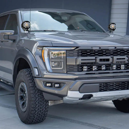 Baja Designs LP4 Pro A-Pillar Kit - '21-26 F-150 Raptor / Raptor R / Raptor 37 (Driving/Combo; Clear) by Baja Designs