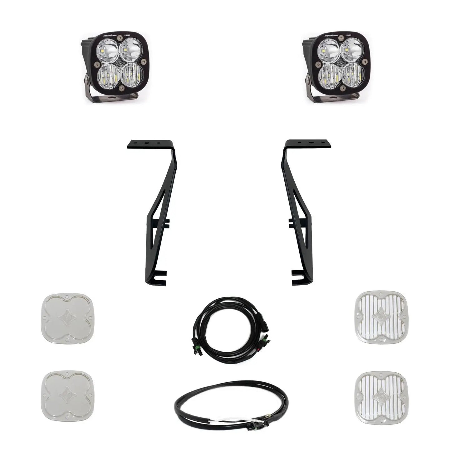 Baja Designs Squadron Pro A-Pillar Kit - '21-26 F-150 Raptor / Raptor R / Raptor 37 (Driving/Combo; Clear) by Baja Designs