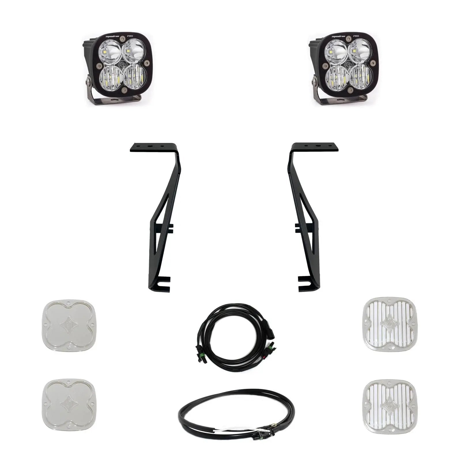 Baja Designs Squadron Pro A-Pillar Kit - '21-26 F-150 Raptor / Raptor R / Raptor 37 (Driving/Combo; Clear) by Baja Designs