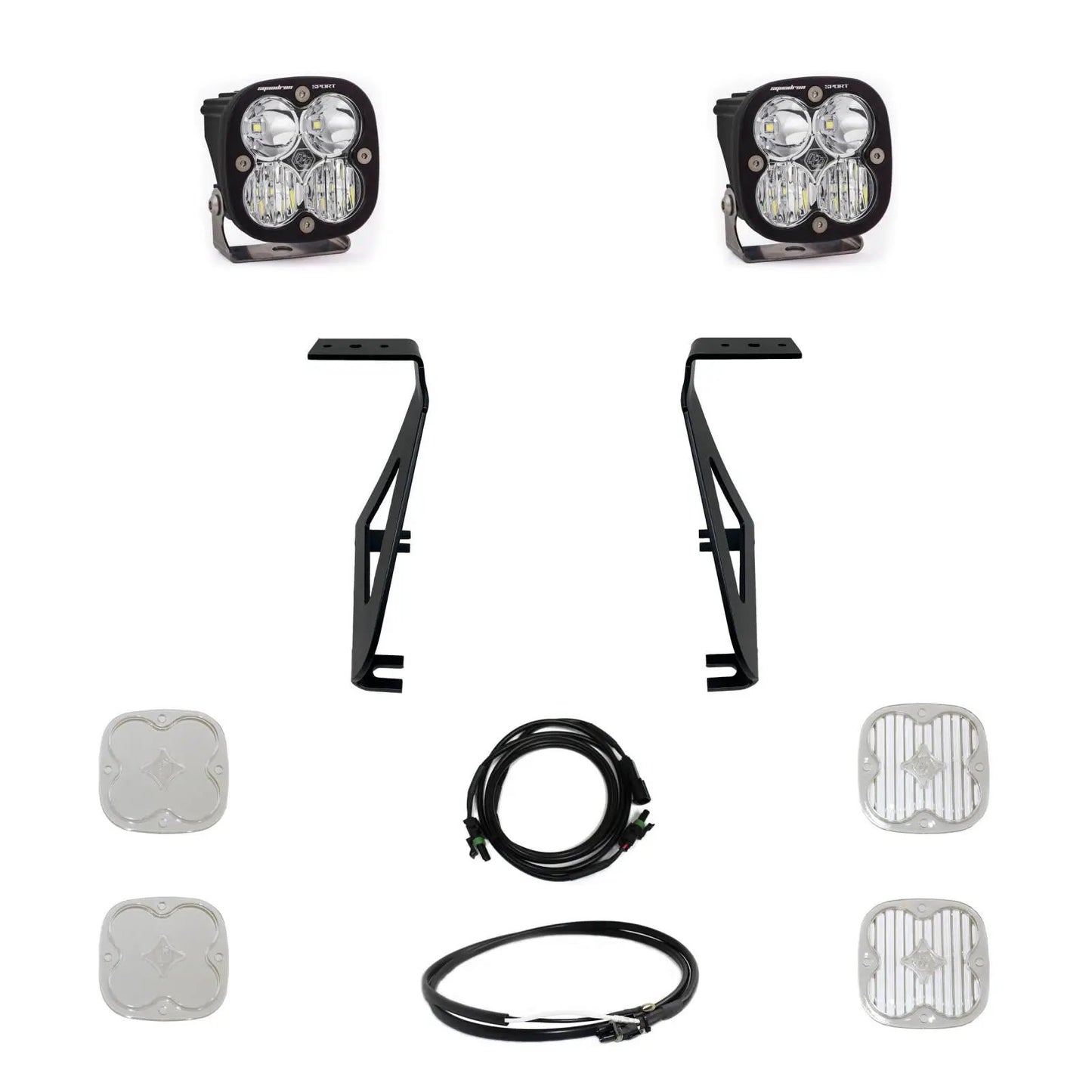 Baja Designs Squadron Sport A-Pillar Kit - '21-26 F-150 Raptor / Raptor R / Raptor 37 (Driving/Combo; Clear) by Baja Designs