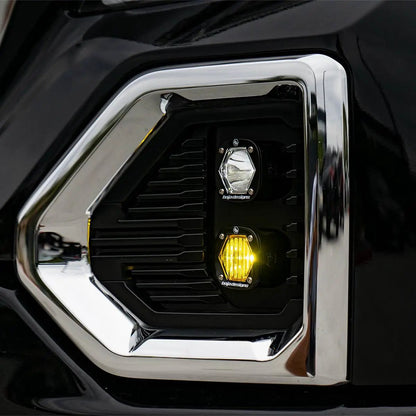 Baja Designs S1 Dual Fog Pocket Kit - '19-22 Sierra 1500 (Wide Cornering/Spot; Clear/Clear) by Baja Designs
