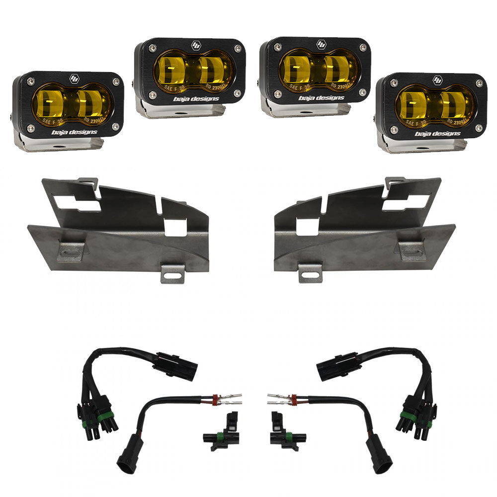 Baja Designs Dodge, Ram Rebel/TRX (19-24), Dual S2 SAE Amber FPK by Baja Designs